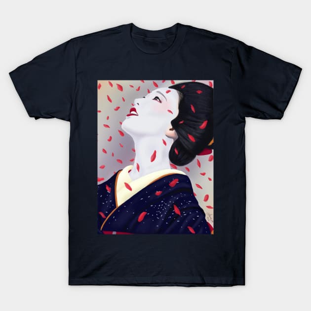 Cherry Blossom Admiration T-Shirt by LewnaTsuki